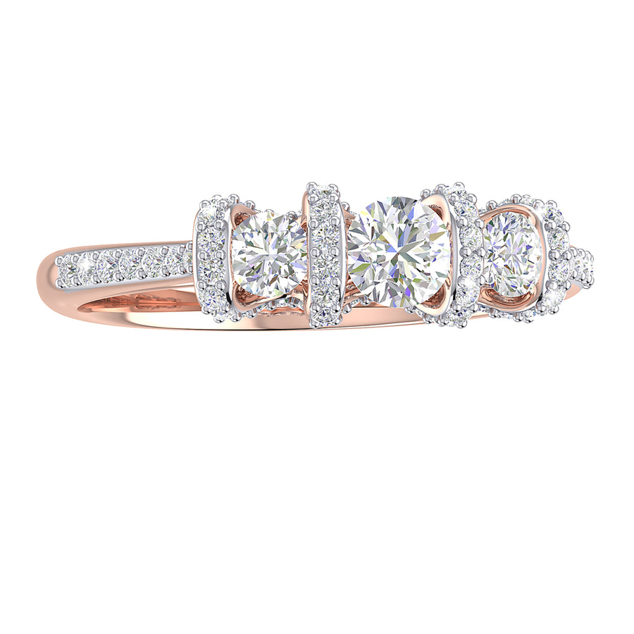 THE THREE ROSE SOLITAIRE RING